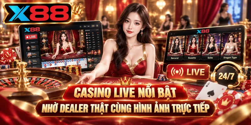 Casino live nổi bật nhờ dealer thật cùng hình ảnh trực tiếp